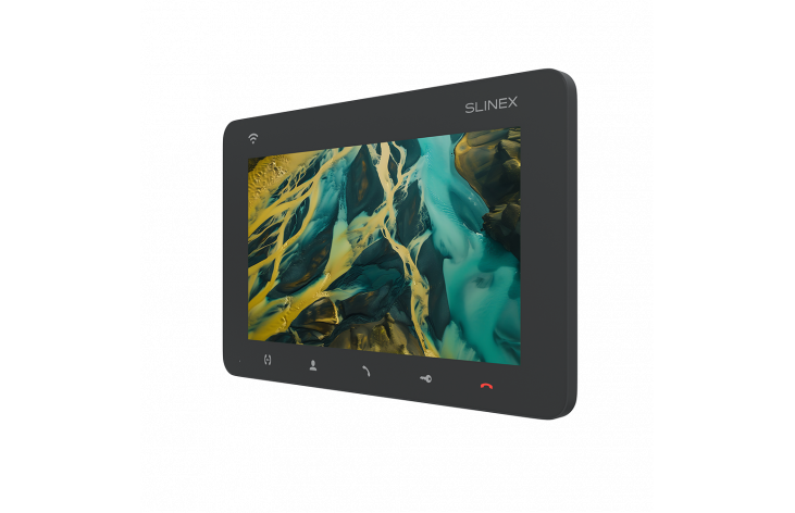 Демонстрация ультратонкого корпуса 18 мм видеодомофона Slinex SM-07N Cloud